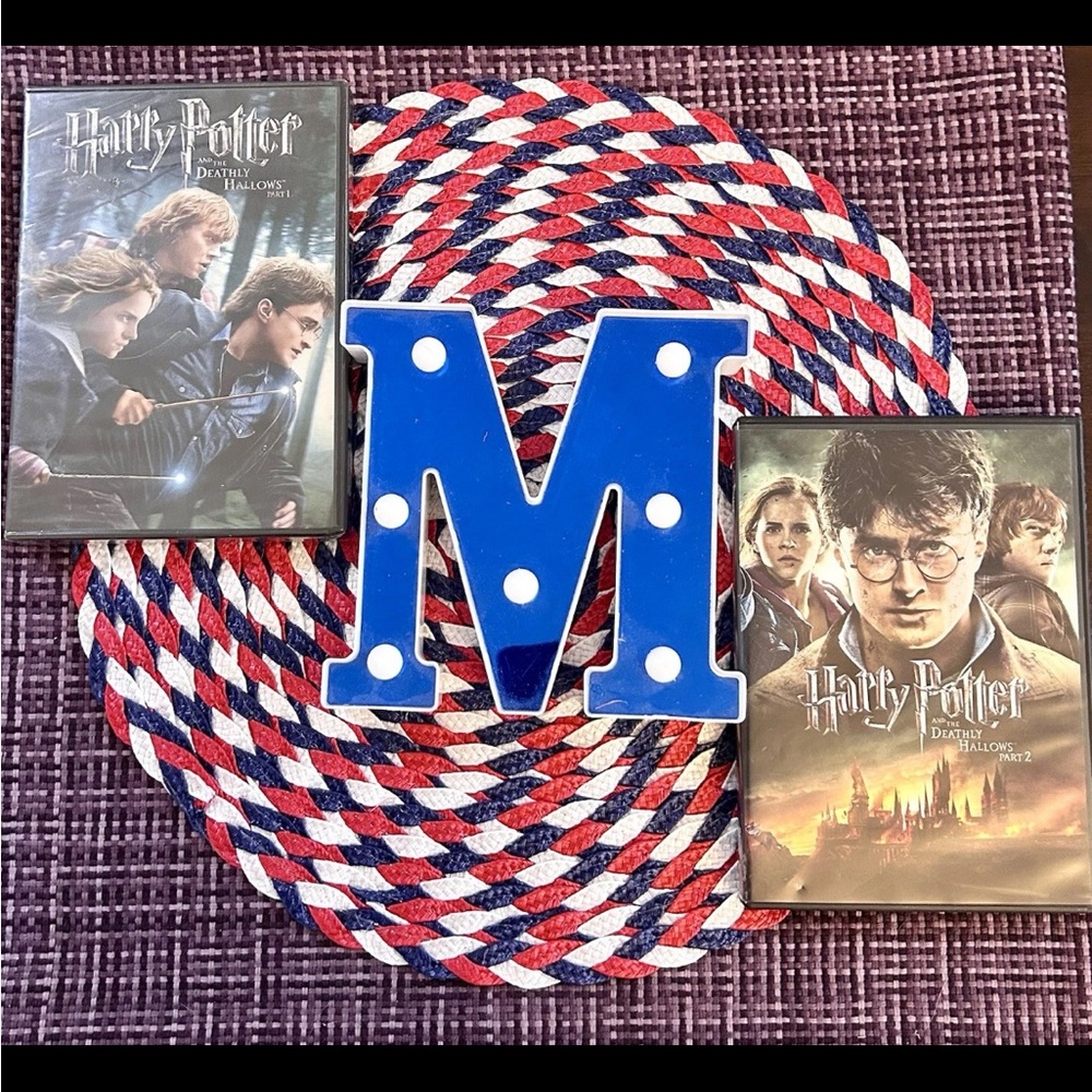 Harry Potter And The Deathly Hallows Parts 1 & 2 DVD's- One New, One Used